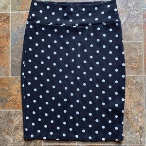 LuLaRoe Black & White Polka Dot Cassie Skirt